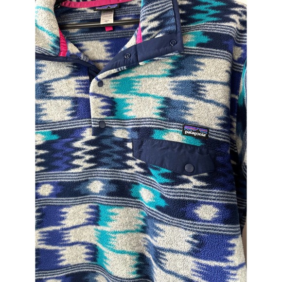 Patagonia Lightweight Synchilla Snap-T Fleece Pullover Nepali Dhoti Aztec XL - Picture 4 of 9